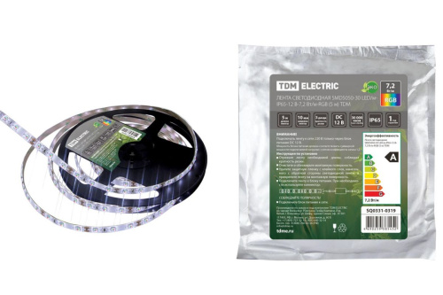 Лента светодиодная 7,2Вт IP65 RGB SMD5050/30 (кратно 5м) ТДМ                                        