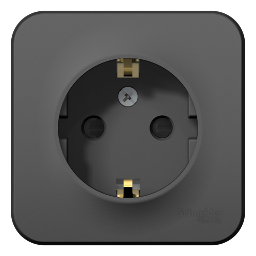 Розетка о/у Бланка 1м с/з с з/ш антрацит IP20 16А изол.пл. (упак-12шт) SchE                                        
