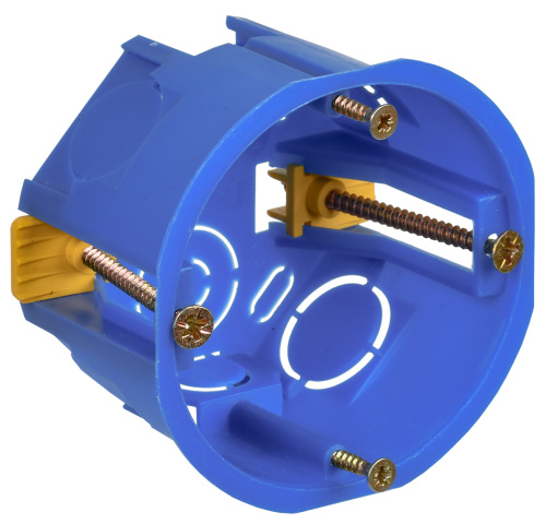Коробка установочная для полых стен d68х45мм (с саморезами, пластиковые лапки) ИЭК                                        
