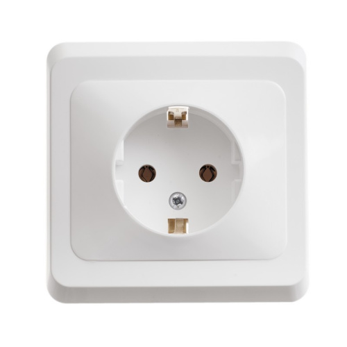 Розетка с/у Этюд 1м с/з белый IP20 16А (упак-20шт) SchE                                          фото 2                    