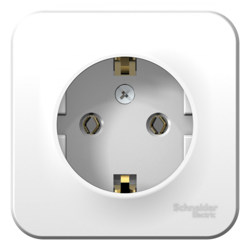 Розетка о/у Бланка 1м с/з белый IP20 16А (упак-12 шт) SchE                                        