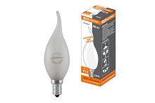Лампа накаливания "Свеча на ветру" матовая 40 Вт-230 В-Е14 ТДМ          