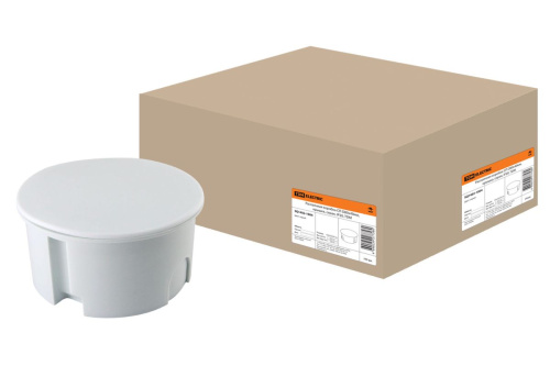 Коробка распаячная СП D80х40мм, крышка, серая, IP20, ТДМ                                        