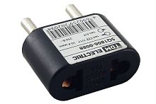 Переходник (тип CEE 7/17 - тип А/F) плоский 10А макс. 250В черный ТДМ          