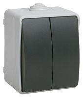 Выключатель о/у Форс 2кл IP54 10А ИЭК          