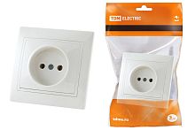 Розетка с/у Таймыр 1м без з/к белый IP20 10А 250В ТДМ          