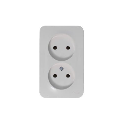 Розетка о/у Бланка 2м б/з белый IP20 16А изол.пл. (упак-10 шт) SchE                                         фото 4                    