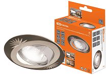 Светильник встраиваемый поворотный Gu5.3 MR16 СВ 02-05 чёрный/никель, круглый ТДМ          