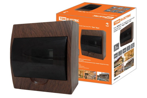 Бокс пластиковый ЩРН-П-8 184х200х95 IP41 Эко бук ТДМ                                        