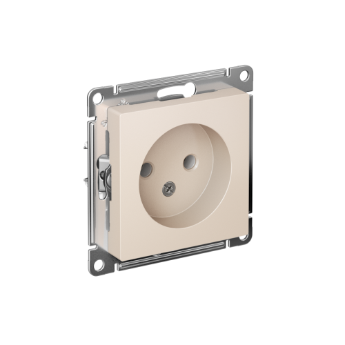 Розетка с/у AtlasDesign 1м б/з бежевый IP20 механизм 16А (упак-20шт) SchE                                        