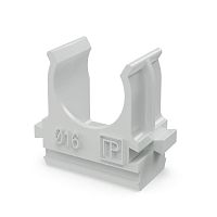 Крепёж-клипса для труб Полистирол d16 мм (100шт/2000шт уп/кор) Промрукав          