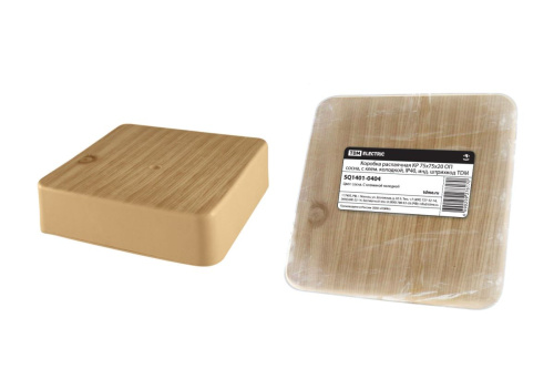 Коробка распаячная КР 75х75х20 ОП сосна, с клем. колодкой, IP40, инд. штрихкод ТДМ                                        