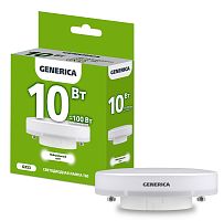 Лампа светодиодная  10Вт GX53 Т80 4000K (упак-100шт) GENERICA          