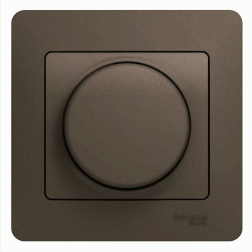 Диммер с/у GLOSSA шоколад в сборе 300Вт светорегулятор поворотный (упак-2шт) SchE                                        