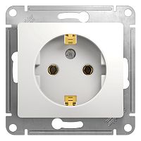 Розетка с/у GLOSSA 1м с/з белый IP20 механизм 16А (упак-20шт) SchE          