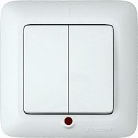 Выключатель с/у Прима 2кл белый IP20 6А с инд. (упак-96шт) SchE          