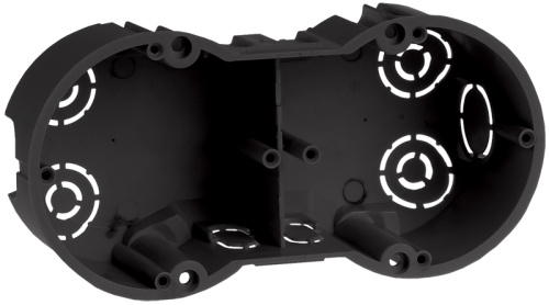 Коробка установочная 2-х местная для твердых стен 141х70х45мм (с саморезами) ИЭК                                        